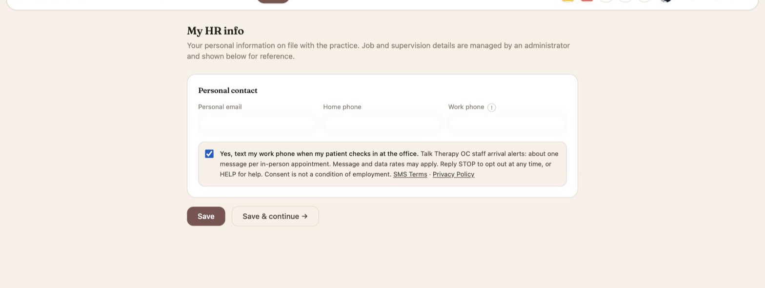 Step 3: the same checkbox, ticked by the clinician
